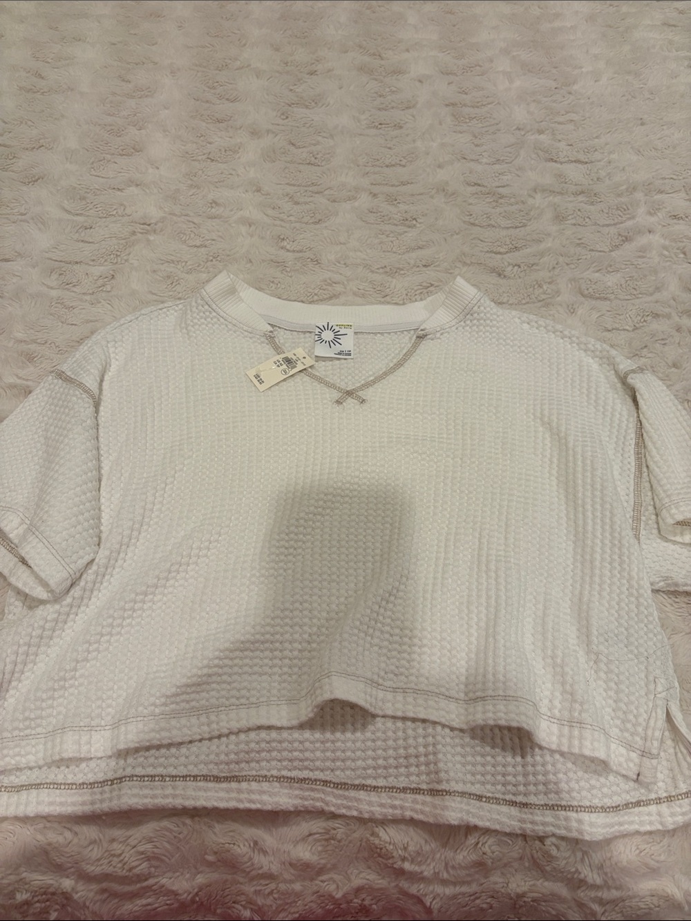 aerie offline v-neck waffle t-shirt